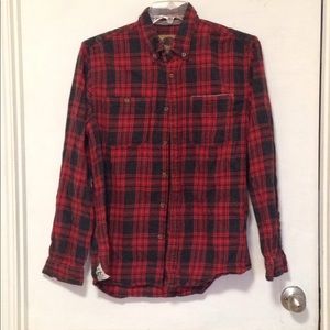 Red plaid flannel shirt